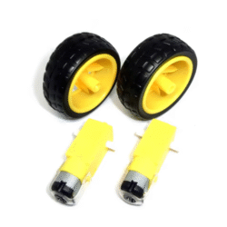 2Pcs Motor 2Pcs Wheel 12V
