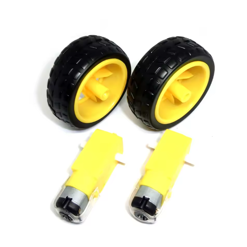 2Pcs Motor 2Pcs Wheel 12V